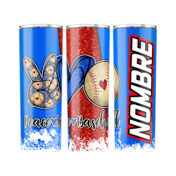 Peace Love Baseball 15oz
